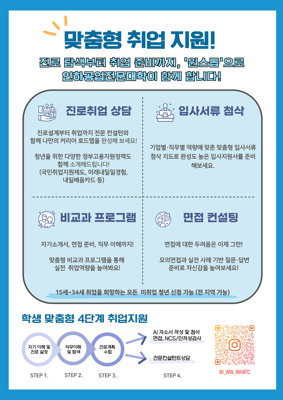 맞춤형 취업 지원 안내 이미지